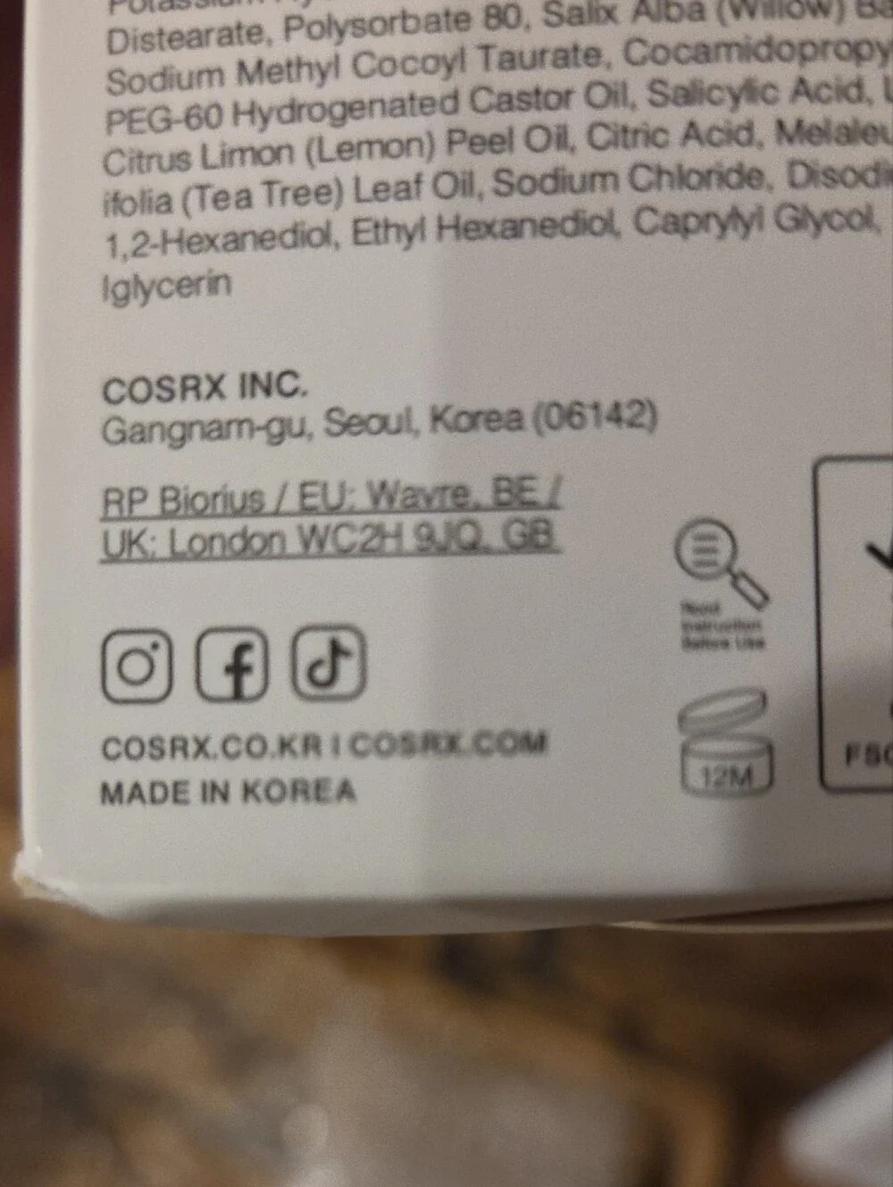 COSRX Salicylic Acid Daily Gentle Cleanser — Korean Skin Care NiB